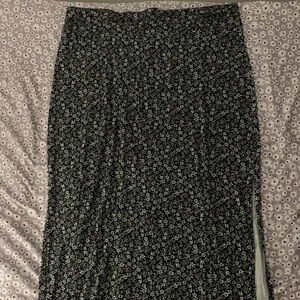 No Boundaries Maxi Flower skirt with leg slit